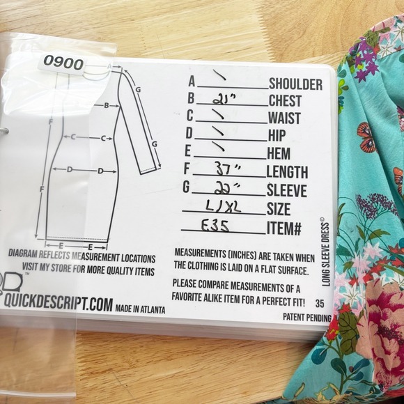 Soft Surroundings Turquoise Floral Butterfly Linen Blend Shirt Dress Size L - Picture 2 of 10